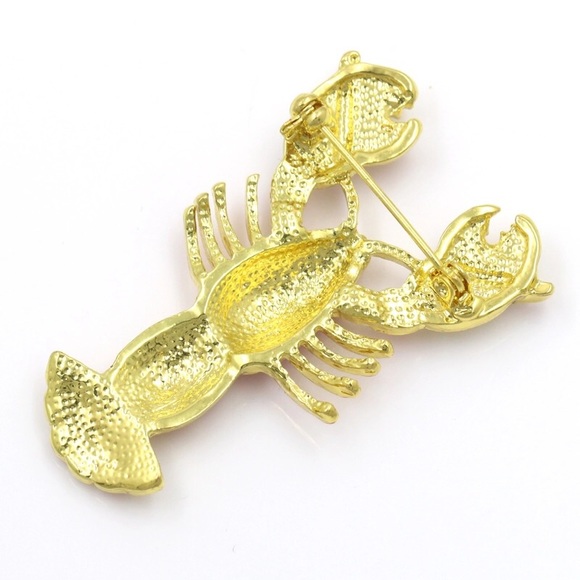 Cute Little Red Lobster Women’s Fashion Brooch - Picture 3 of 4